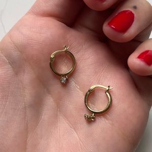 Mejuri small hoop with gemstone